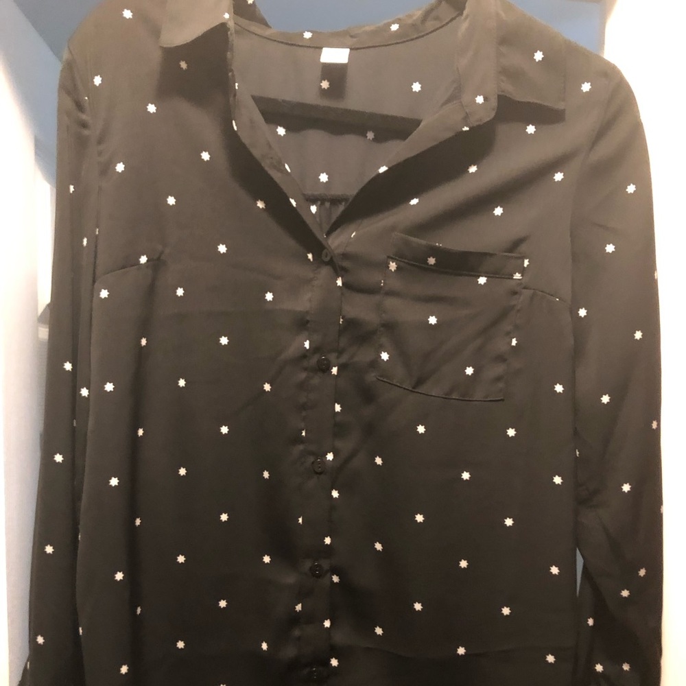 Old Navy star design button down shirt size Small